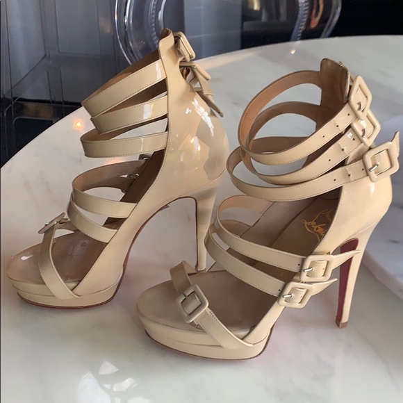 Christian Louboutin Differa SIGNED heels in nude - Picture 2 of 16
